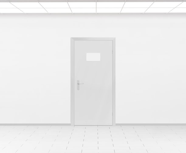 门上空白铭牌设计模型，3d渲染。图片下载