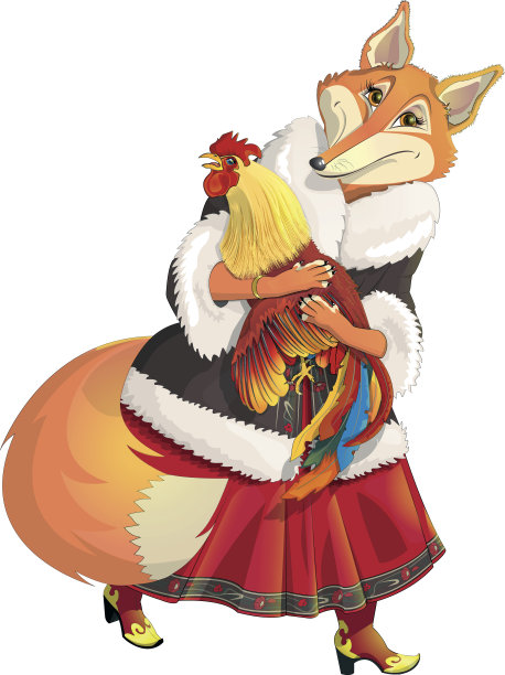 狐狸和公鸡图片下载