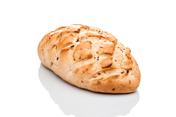 白色背景上的面包条图片下载