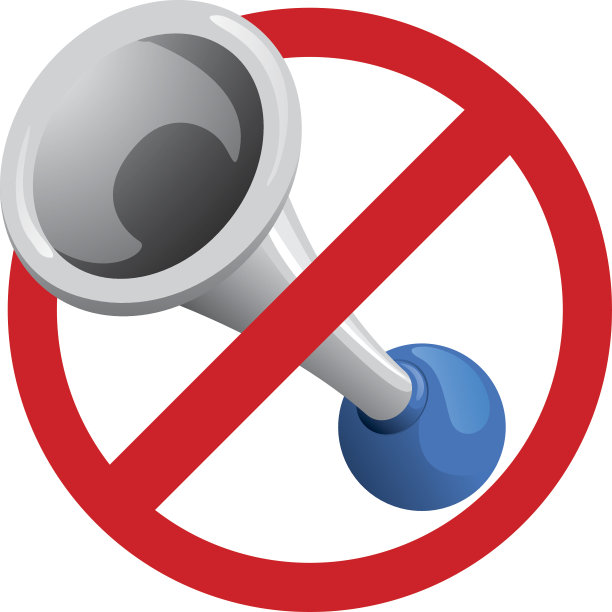 图标禁止的路标按喇叭或制造噪音图片下载