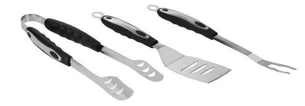 一套使用过的烧烤工具孤立在白色背景图片下载