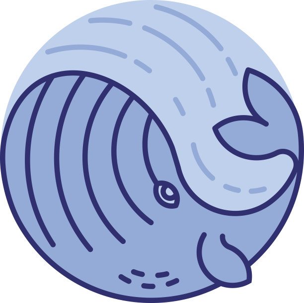 鲸鱼的标志。图片下载