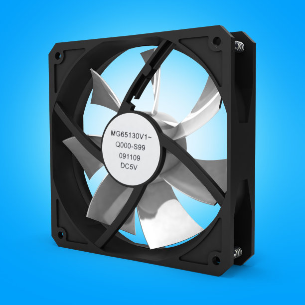 计算机冷却在渐变白色背景3d图片下载