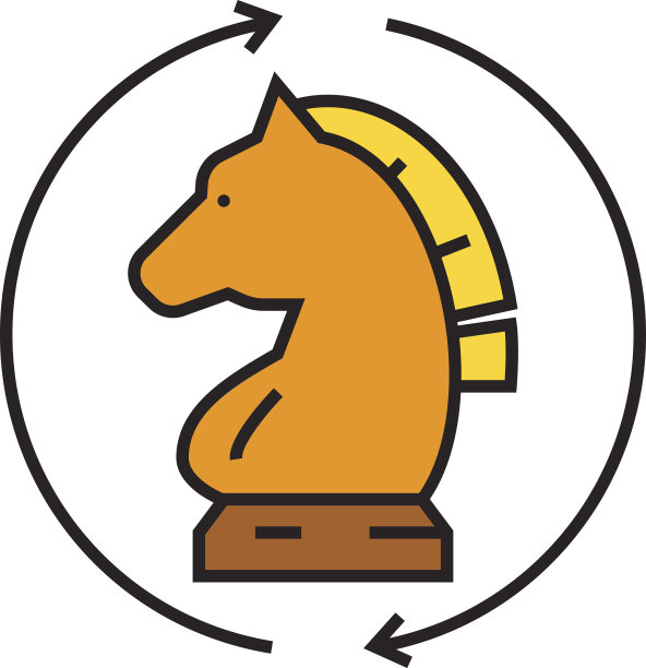 象棋骑士线图标图片下载