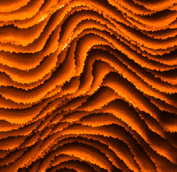 方形生动的橙色商业水晶皱纸呈现图片下载