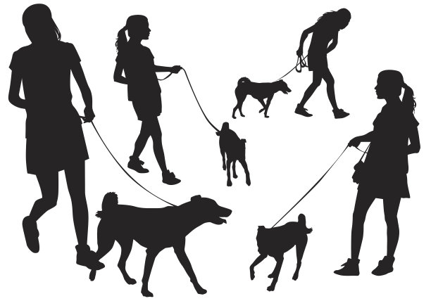 带着狗的女孩图片下载