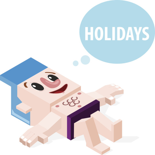 非常快乐轻松卡通男孩在白色的背景。图片下载