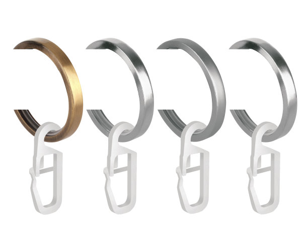 窗帘飞檐用带夹子的金属环图片下载