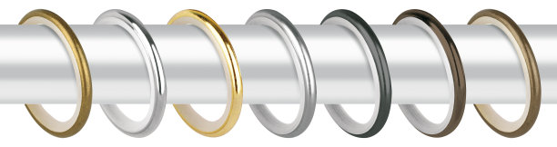 窗帘飞檐用带夹子的金属环图片下载