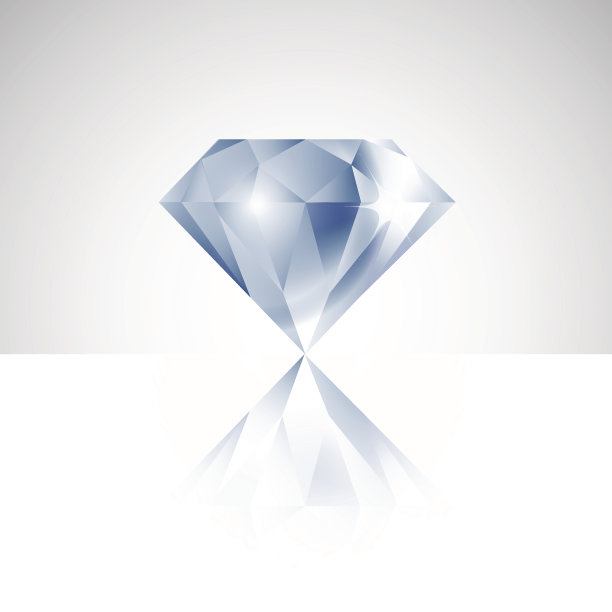 矢量孤立菱形与反射图片下载