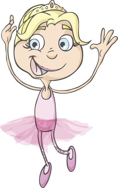 插图小芭蕾舞女演员图片下载