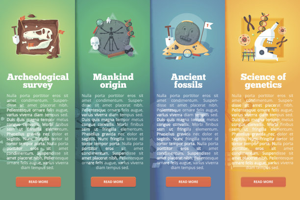 教育科学垂直布局理念。平坦的现代风格。图片下载