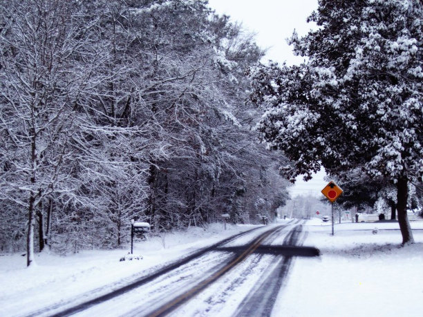 冬天的路图片下载
