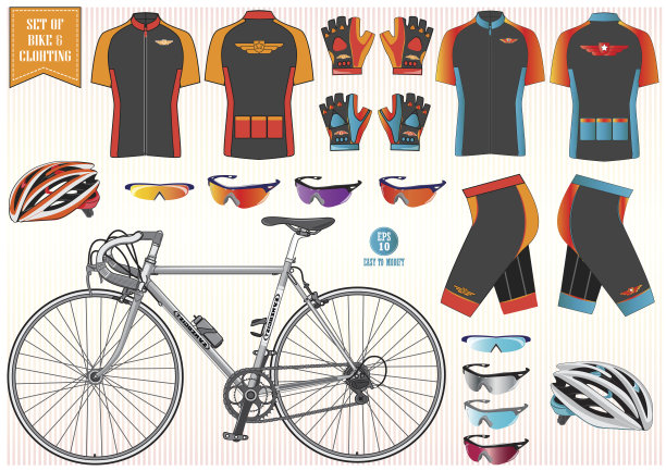 自行车或自行车服装和设备图片下载