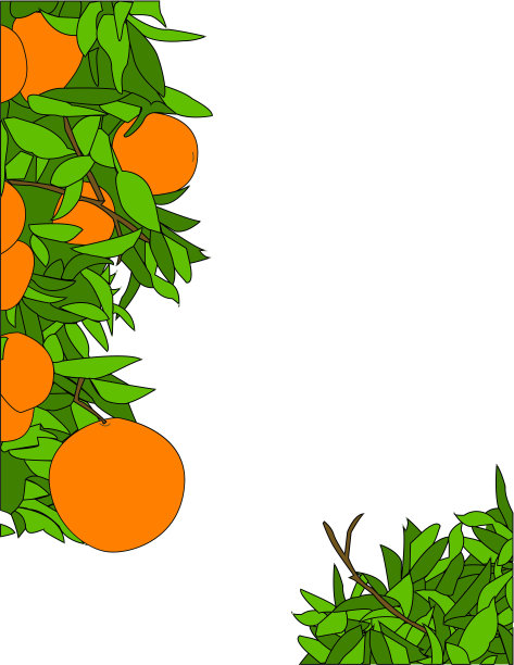 橙色页面装饰图片下载