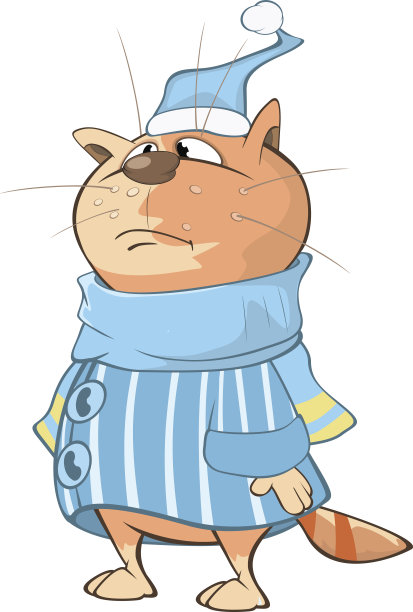 插图可爱的猫卡通人物图片下载