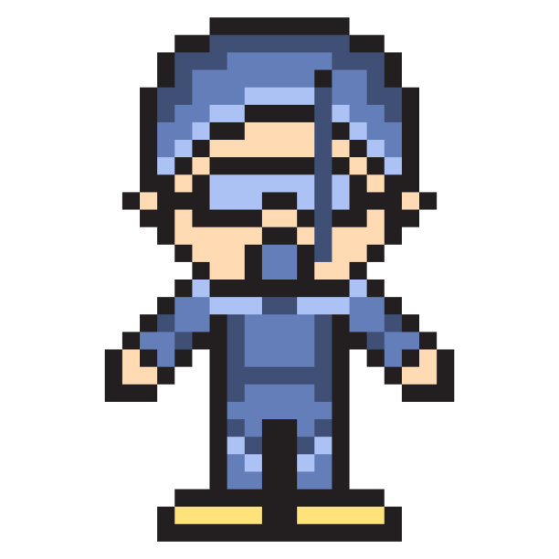 插图设计像素艺术潜水图片下载