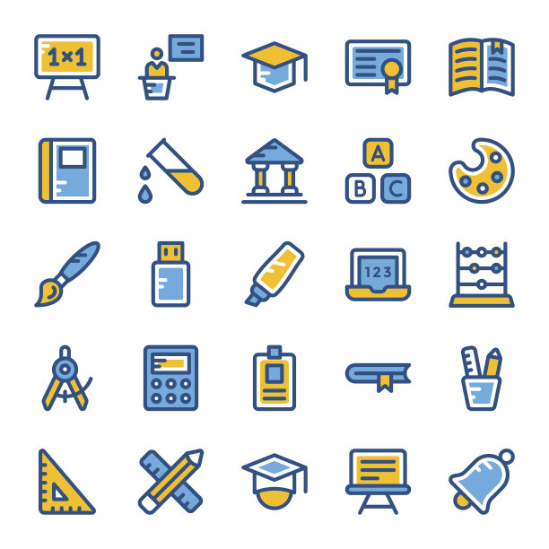 学校教育矢量图标1图片下载