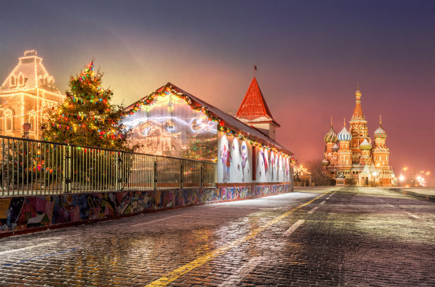 红场的圣诞树图片下载