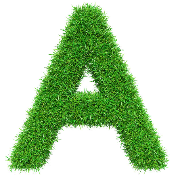 绿草字母A图片下载