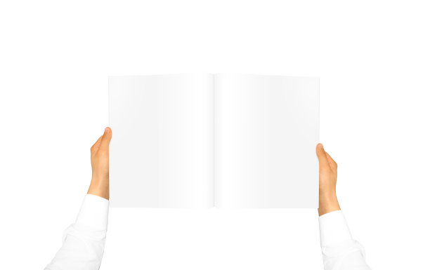 手在白衬衫袖子拿着空白日记账图片下载