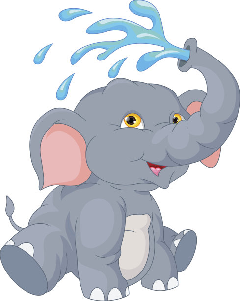 可爱的大象卡通图片下载