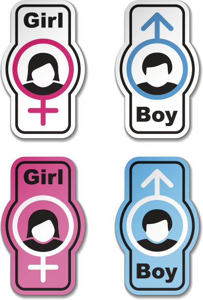 男女厕所贴纸图片下载