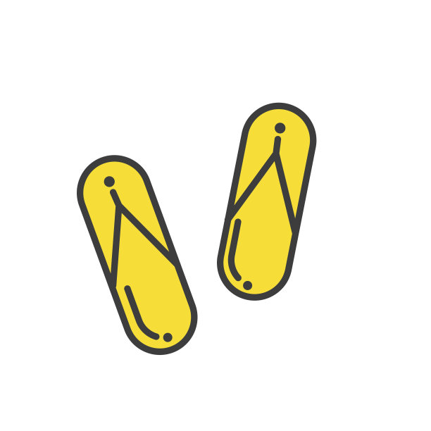 海滩拖鞋图标细线web和移动图片下载