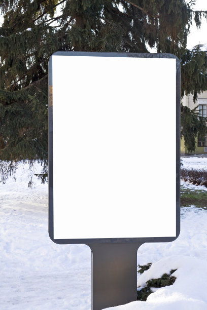 模拟。户外空白广告牌、户外广告、公共信息板图片下载