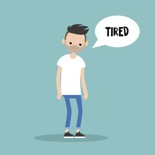 年轻疲惫的黑发男子。伤心疲惫的字符图片下载