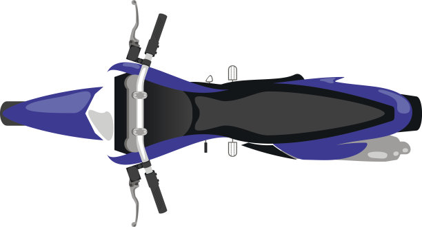 Enduro摩托车孤立俯视图图片下载