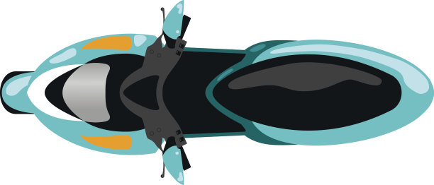 滑板车孤立俯视图图片下载