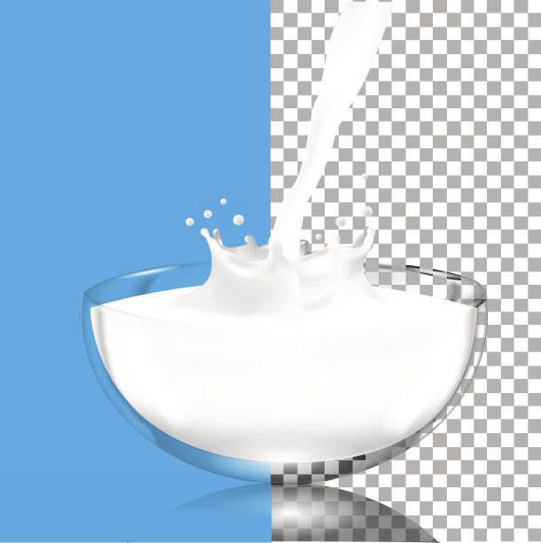 玻璃碗和牛奶飞溅图片下载