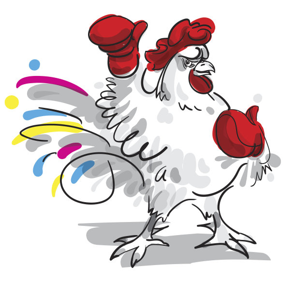 斗鸡卡通人物。矢量插图。图片下载