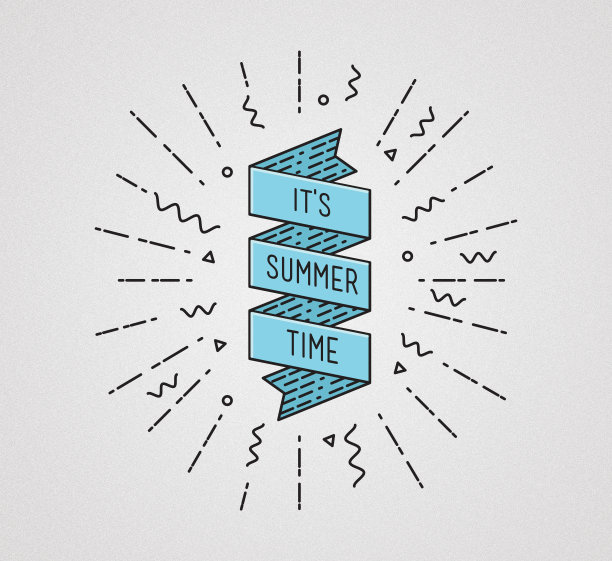 现在是夏天。励志插图，励志名言图片下载