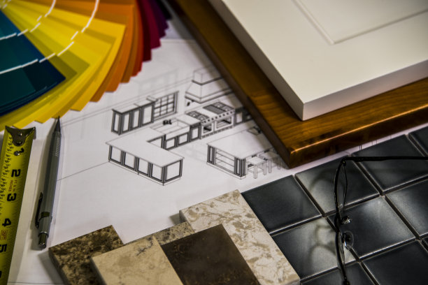 厨房门、柜台、地砖及油漆颜色样品图片下载