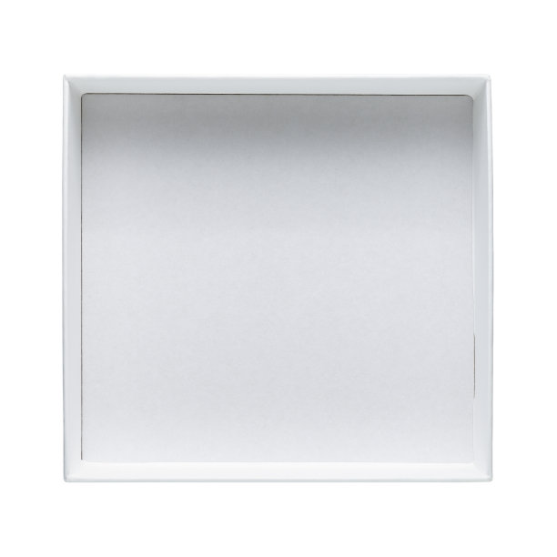 空的打开盒子孤立的白色背景俯视图图片下载