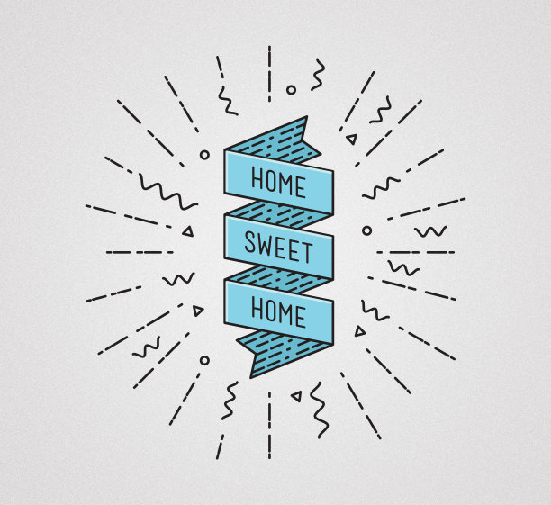 家甜蜜。励志插图，励志名言图片下载