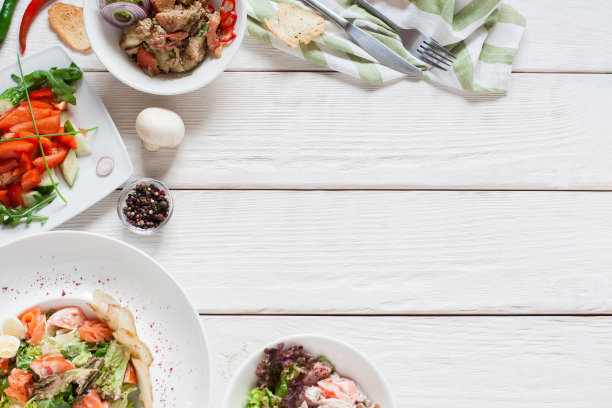 开胃的肉配菜架平放图片下载