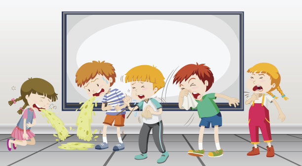 孩子们在学校生病图片下载