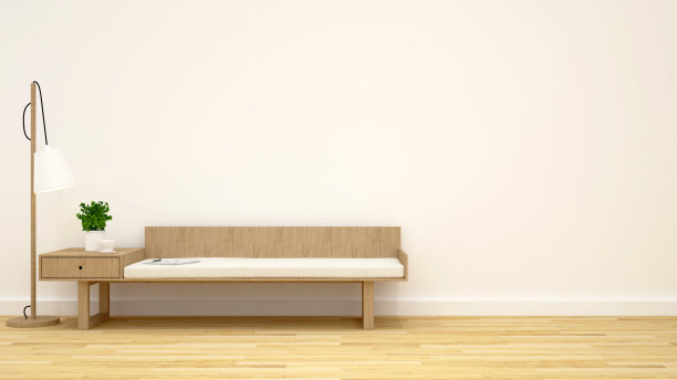 咖啡厅或客厅- 3D渲染图片下载