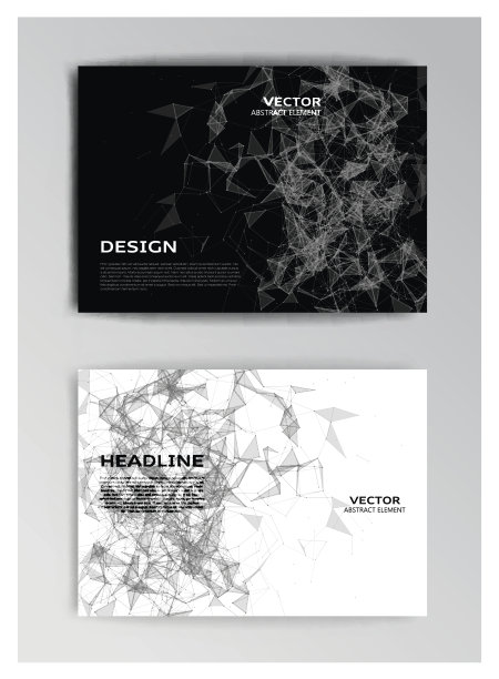 带有抽象元素的宣传册模板图片下载