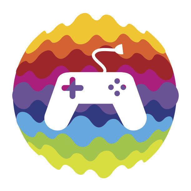 游戏和有趣的彩虹颜色图标的移动应用程序，Web图片下载