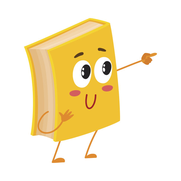 有趣的书中人物用手指指着什么东西图片下载