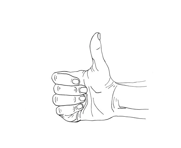 Hand显示手势类。画黑色墨水图片下载