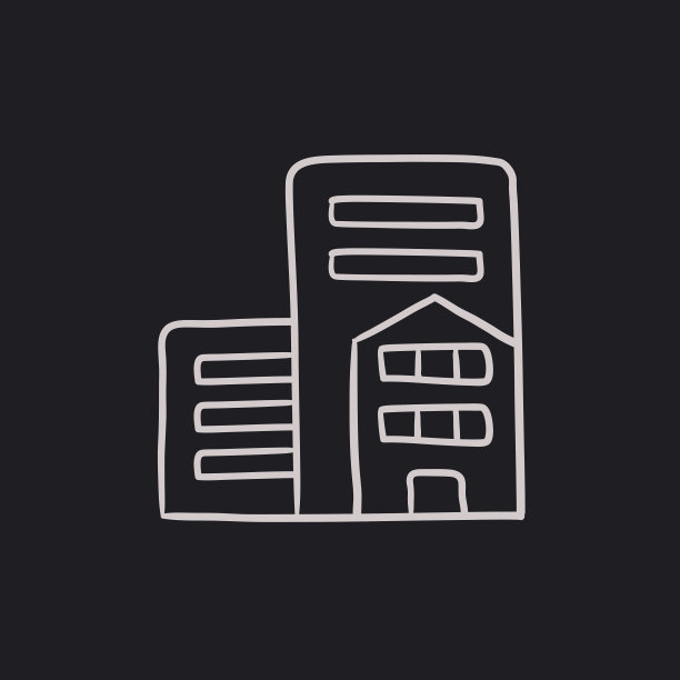 住宅楼素描图标图片下载