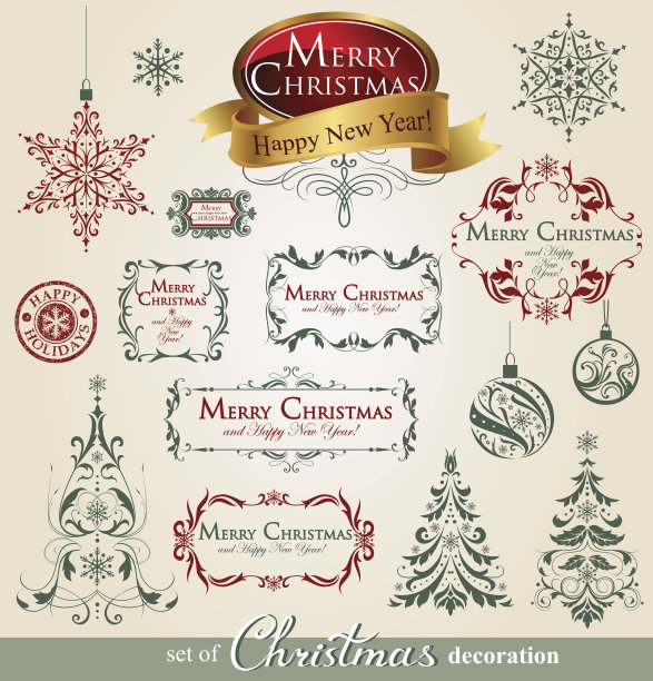 圣诞装饰品的收藏图片下载