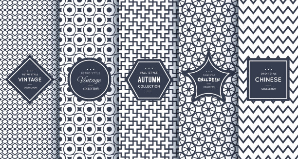 蓝线无缝图案为通用背景素材图片