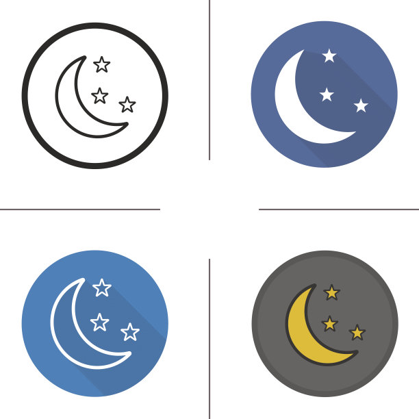 月亮和星星的图标图片下载