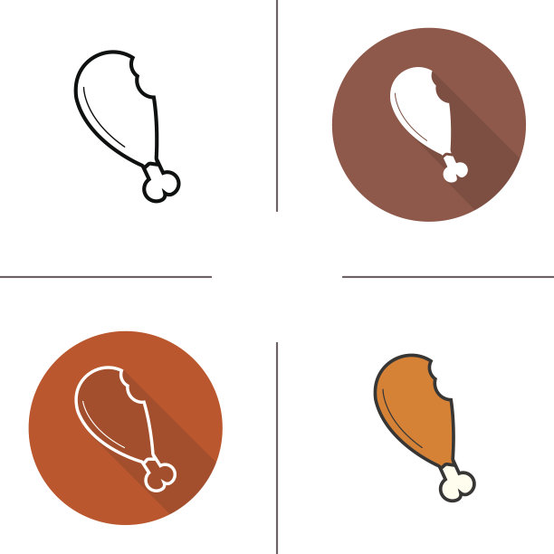 鸡腿的图标素材图片